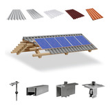 Kit Estrutura Suporte 05 Placas Solar Viga Madeira 5,60m