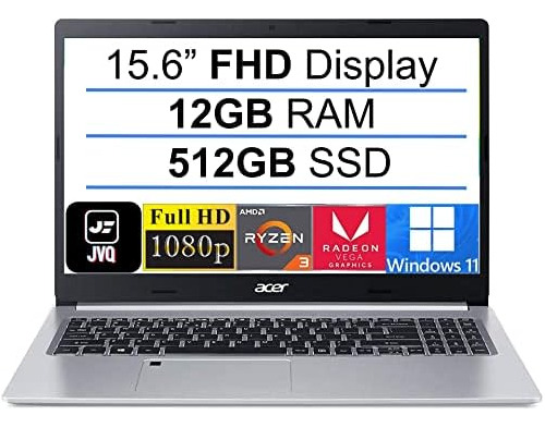 Laptop Acer Aspire 5 Slim 15.6  Fhd Ips , Amd Quad-core Ryze