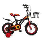 Bicicleta Cross Rodado 16 Infantil Love Ruedas Inflables Color Rojo