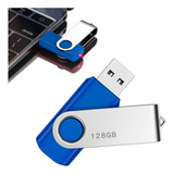 Pen Drive Giratorio 128gb Usb 2.0/3.0 Led Indicador