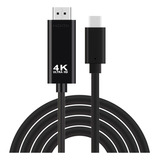 Cable Tipo C A Hdmi 4k, Adaptador Av Digital Hdtv Tv Para Ga