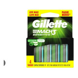 Carga De Aparelho Para Barbear Gillette Mach3 Sensitive 