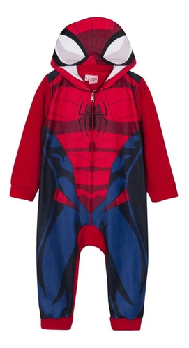 Enterito Micro Polar Pijama Spiderman Niño Monito Mascara