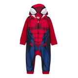 Enterito Micro Polar Pijama Spiderman Niño Monito Mascara