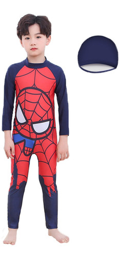 Traje De Baño Spider-man Protección Solar Una Pieza 2-8 Año