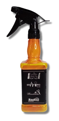 Atomizador De Agua Botella Atractiva Naranja Barberia 500ml 