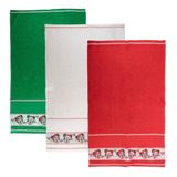 Kit 3 Panos De Prato Gourmet Mickey Natal Bordar Dohler