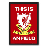 Cuadro Anfield Liverpool Fc 30x23 Marco Madera Vidrio Poster