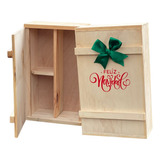 Caja De Madera Para Regalo Ancheta Navidad 34x20x10cm