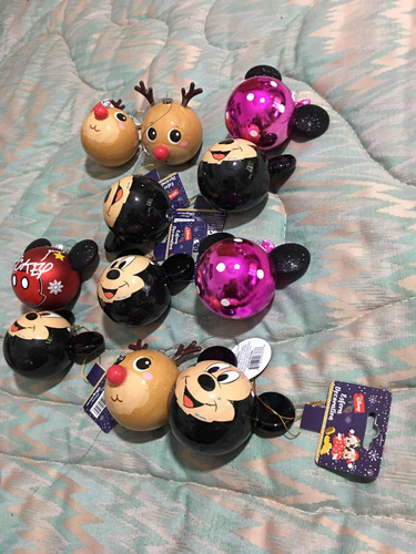 Mickey Mouse Set De 11 Esferas Navideñas Decoración Hogar