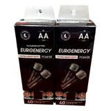 Dos Cajas Euroenergy Doble Aa Zinc Carbon Total 80 Unidades