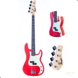 Contrabaixo 4 Cordas Passivo Memphis Mb40 Fiesta Red Satin