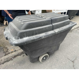 Volcador Practiwagon 400lt Rubbermaid Con Tapa Carro Caneca