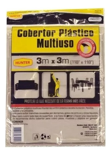 Cobertor Protector Plastico Multiusos 3x3 Hunter - Deacero