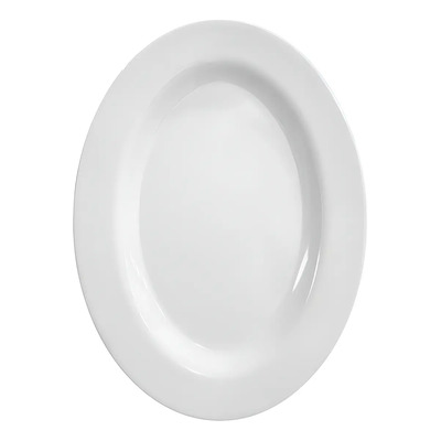 Plato Ovalado Melamina Blanco 35cm CB Elegante Resistente | MercadoLibre
