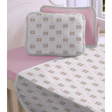 Jogo Cama Baby Estampado Vivaldi Rosa