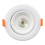 10x Spot Super Led Redondo Embutir Dicroica Sanca 7w Branco