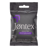 Preservativo Lubrificado Sensation Texturizado Jontex Pacote 3 Unidades