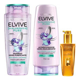 Elvive Hialurónico Pure Shampoo, Acondicionador + Serum Oleo