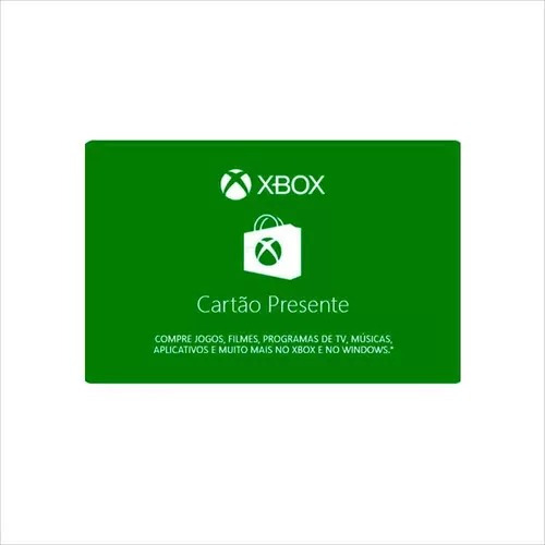 Cartão Microsoft Points Gift Xbox Br Brasil R$ 50 Reais