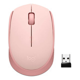 Mouse Inalámbrico Logitech M170 Rosa Usb Pc Notebook Fefotec