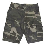 Bermuda Sarja Cargo Camuflada Adulto