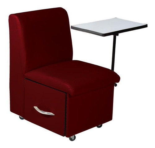 Cadeira Ciranda De Manicure Corano Cor Bordo Modelo Premium