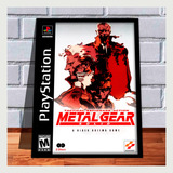 Quadro Decorativo Capa A3 33x45 Metal Gear Playstation 1