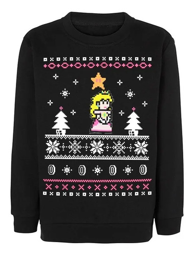 Sudadera Ugly Sweater Princesa Peach Gamer Arcade + Regalo