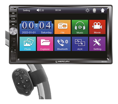 Estereo Pantalla Blauline Tactil Bt Gps + Comando Volante