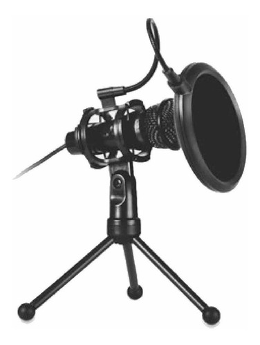 Microfono Streaming Condensador Tripode Aux 3.5mm Ezra Mp03