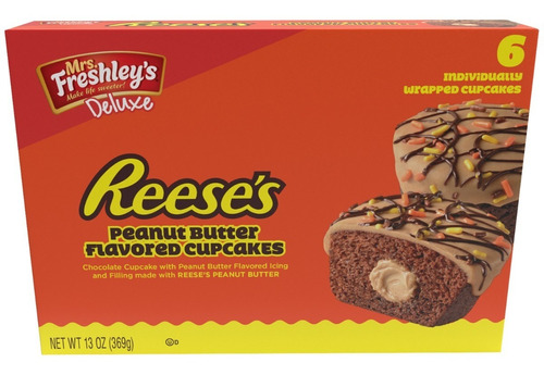 Cupcakes Reeses Mrs Freshleys Deluxe 6 Piezas Importado