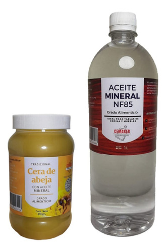 Cera De Abeja Y Aceite Mineral Para Madera Grado Alimenticio