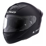 Casco Integral Moto Ls2 352 Rookie Solid Negro + Alerón Vxv