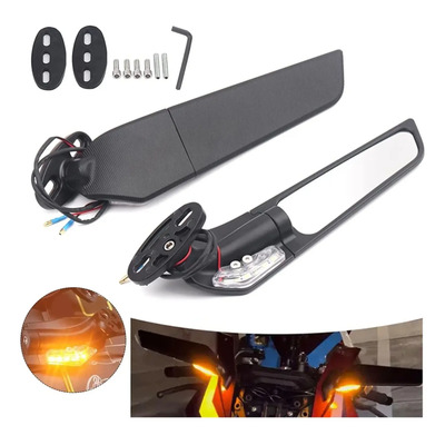 Alerón De Espejo Retrovisor Invisible Universal Con Luz