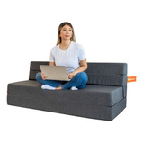 Puff Sofá Cama Matrimonial Plegable Colchón Agusto ® Futon