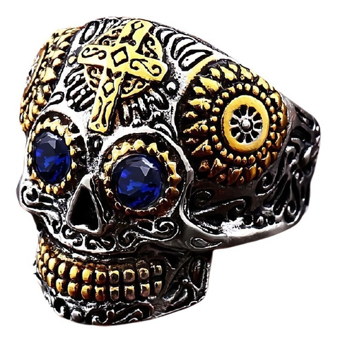 Anillo Cráneo Calavera Skull Rock En Acero Inoxidable Hombre