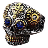 Anillo Cráneo Calavera Skull Rock En Acero Inoxidable Hombre