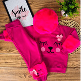 Roupa Para Menina Infantil De Inverno Conjunto Teddy 