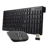 Kit Teclado E Mouse Wirelles Ultra Slim 2.4ghz Com Nfe