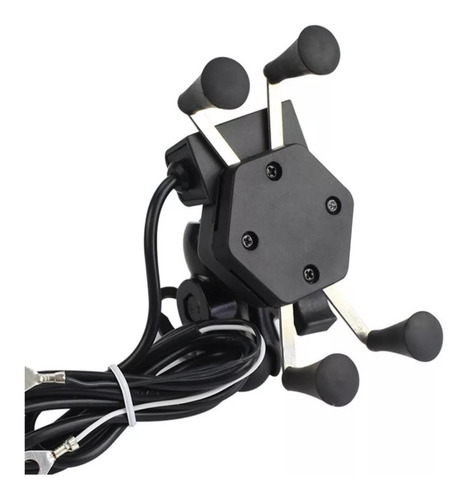 Soporte De Celular Para Moto Con Cargador Usb 