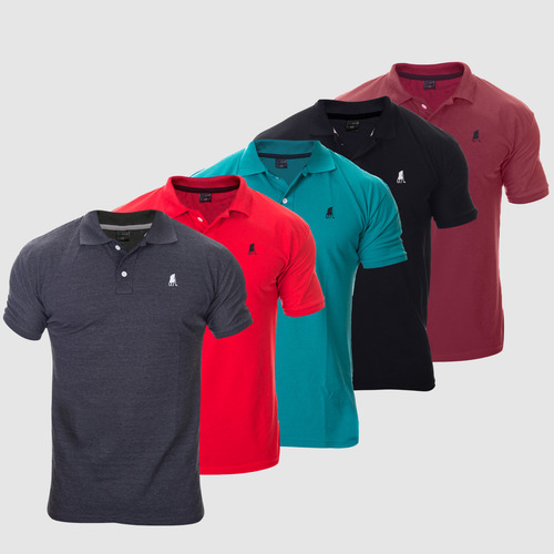 Kit 5 Camisa Polo Masculina Original Atacado C Nota Fiscal