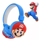 Audífonos De Diadema Mario Bros Con Bluetooth Niño