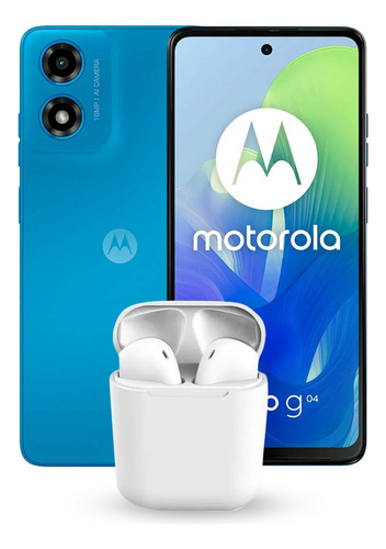 Motorola Moto G04 Dual Sim 128gb 8gb Ram Azul + Audifonos De Regalo