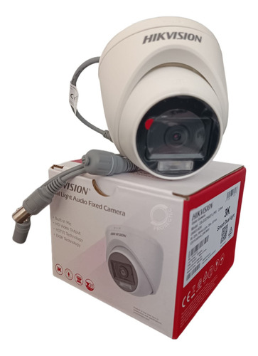 Cámara De Seguridad Domo Colorvusmart 5mp/3k+audio Hikvision