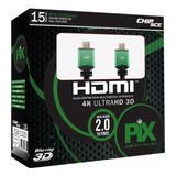 Cabo Hdmi 2.0 4k Ultrahd 19 018-1520, 15 Metros ? Pix