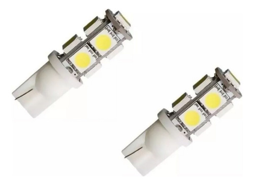 2 Lampara Led T10 9 Smd 12v Luz Blanca Ld1