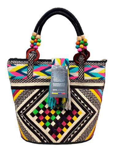 Bolso Multicolor Diseño Exclusivo Caña Flecha