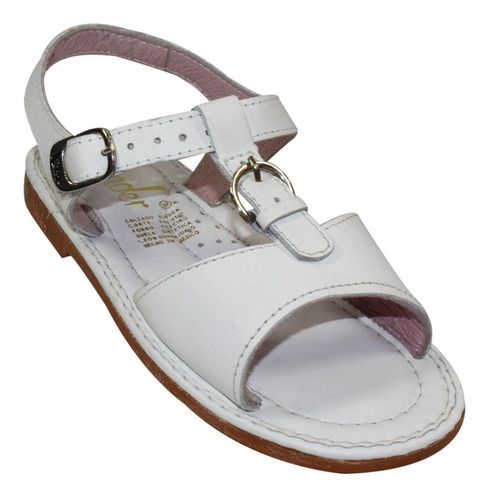 Sandalias Kinder Niña Blanco Piel 6031