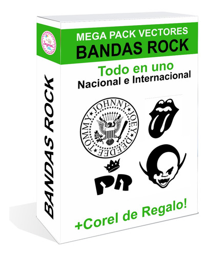 Mega Pack Vectores Logos Bandas Rock Nacional Internacional